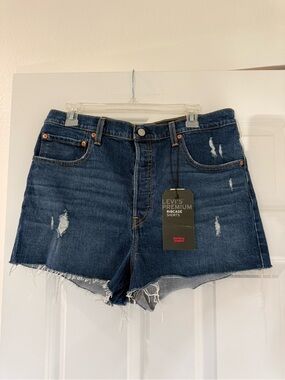Levi’s Premium Ribcage Denim Shorts